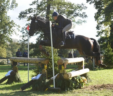 Dreams and Ambitions of a young eventer Ruby and their Horse jumping a hurdle.
